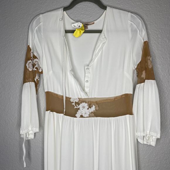 For Love and Lemons White Lace Eva Midi Dress XS - Picture 10 of 12